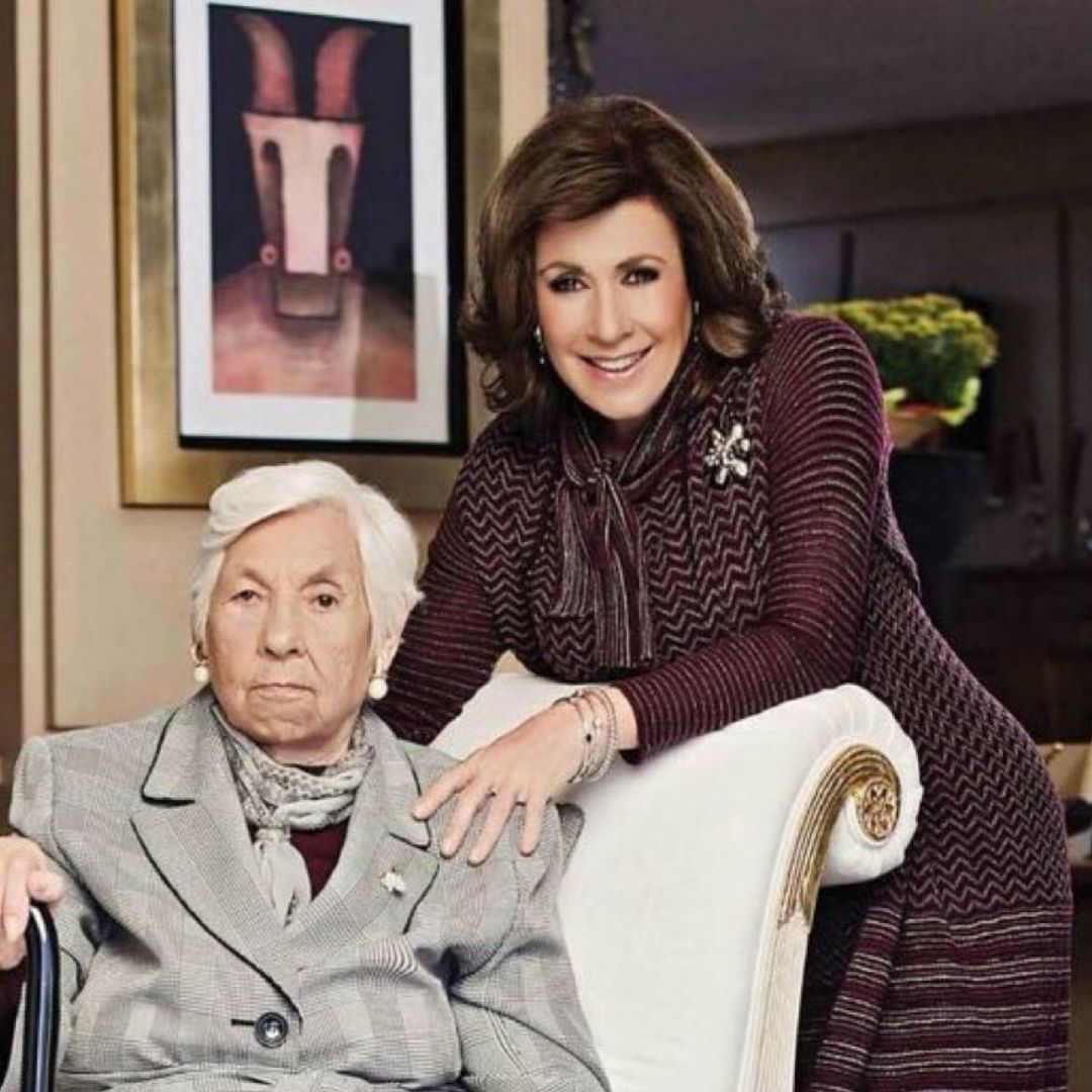 Laura Zapata y su abuela Eva Mange Márquez. Foto: @LAURAZAPATAM